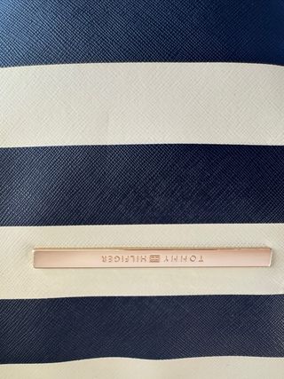 Bolso Tommy Hilfiger Rayas Azul Blanco
