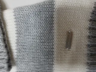 Jersey de rayas gris y blanco mujer XL