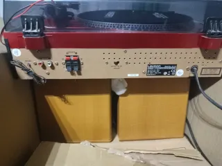 Tocadiscos Lauson Rojo USB/CARD