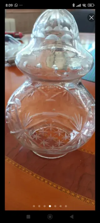 Lámpara de techo antigua cristal Años 40/50