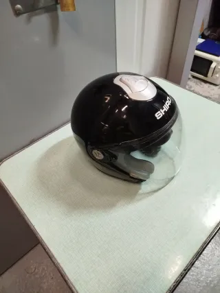 Casco Jet Shiro Talla M Negro