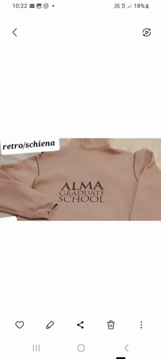 Felpa Alma Graduate School 2009 Tg M