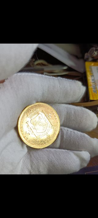 Moneda de Oro  100 pesetas alfonsina 18*97