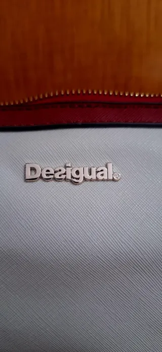 Bolso Desigual Gris y Rojo