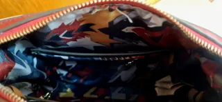 Bolso Desigual Gris y Rojo