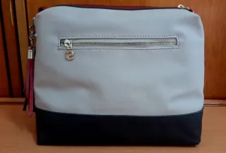 Bolso Desigual Gris y Rojo