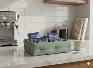 Portacialde tessuto imbottito verde salvia