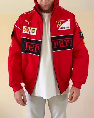 Cazadora Ferrari Roja F1 Vintage Motorsport Retro