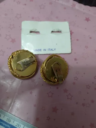 Orecchini vintage anni '80 oro turchese