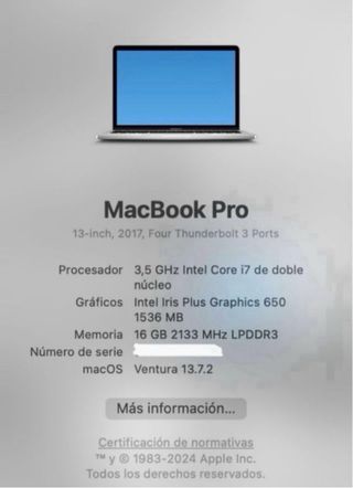 MacBook Pro 13'' TouchBar 250 GB