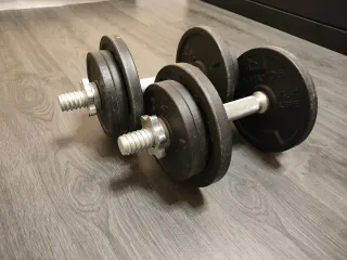 Mancuernas en maletín