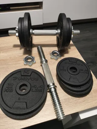 Mancuernas en maletín