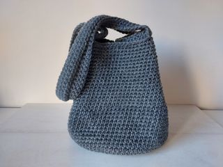 Bolso crochet gris nuevo