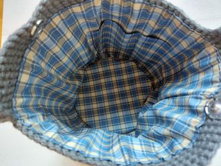 Bolso crochet gris nuevo