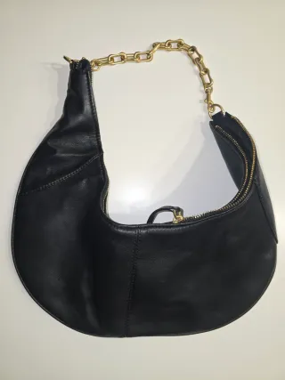Bolso Zara Negro Cadena Dorada