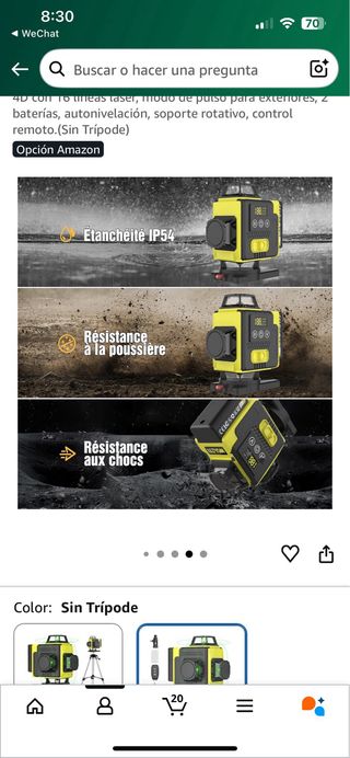 Nivel Láser NUMNER 360° X 4 CON TRÍPODE