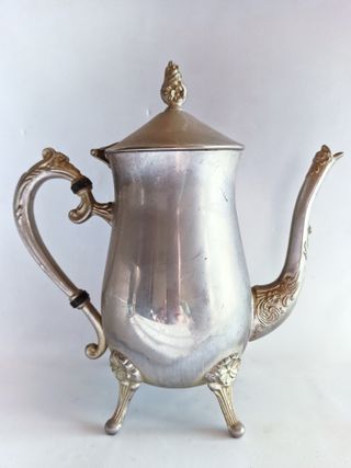 JUEGO De 4 PIEZAS DE ALPACA + 1 CON BAÑO DE PLATA