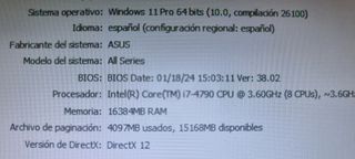 TORRE i7 4790 A 3,600GHZ-16 RAM-SSD-HDD-R7 240 2GB