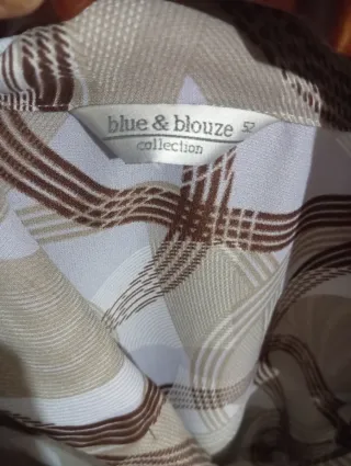 Blusa estampada círculos beige y marrón