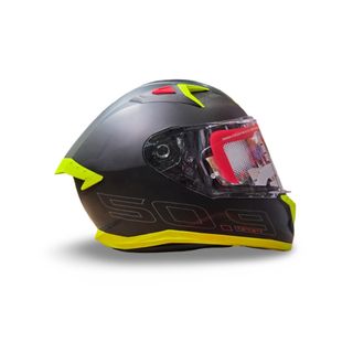 Casco Moto Integral Givi 50.9 Negro Amarillo Mate