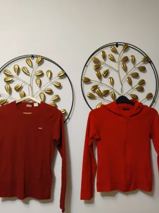 Conjunto Zara Rojo: Camiseta y Sudadera
