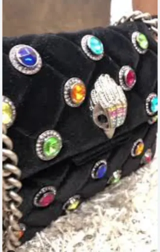 Bolso Kurt Geiger negro con pedrería