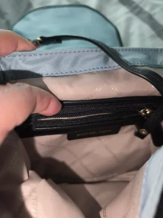 Mochila Michael Kors Azul y Dorada