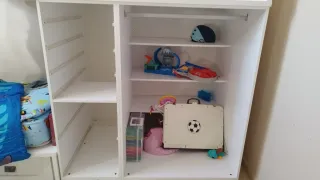 Litera con armario y cajones