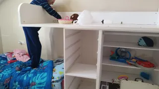 Litera con armario y cajones