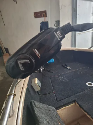 Embarcación con motor gasolina y eléctrico