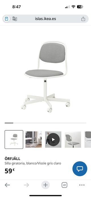 Silla de escritorio negra