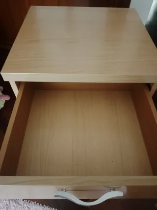 Mueble 3 cajones madera y verde