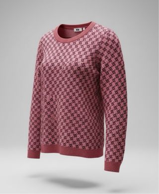 Maglione elegante fantasia rosa e viola