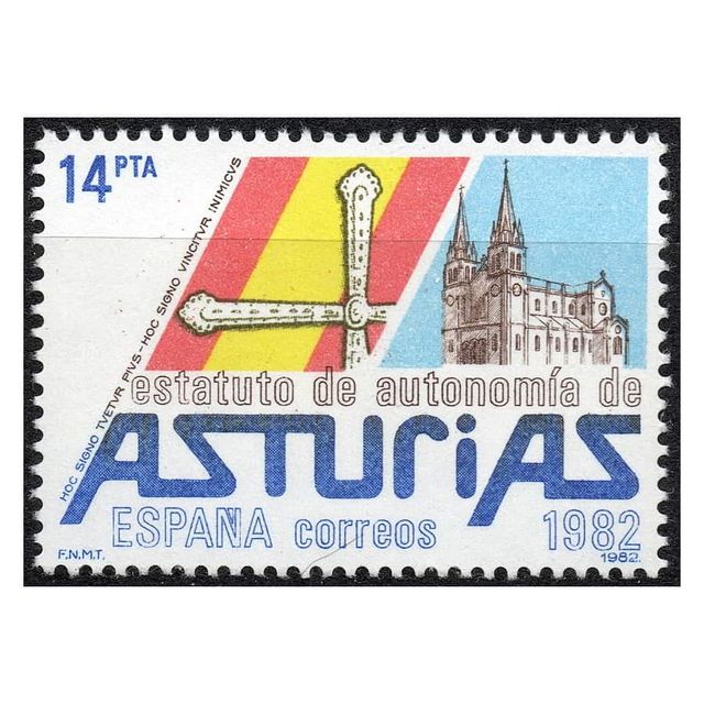 Sello España 1982 Estatuto Autonomía Asturias