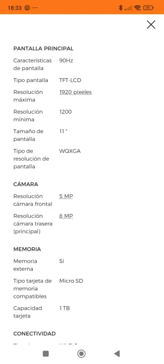 Samsung Galaxy Tab A9+ Wi-Fi 8GB/256GB Gris