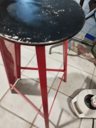 Taburete Coca Cola Metálico Rojo