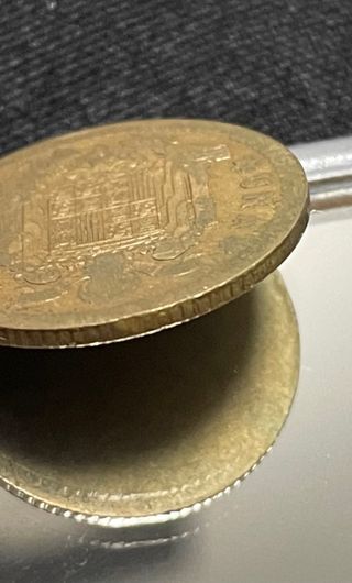 Moneda error cospel anverso 1 peseta