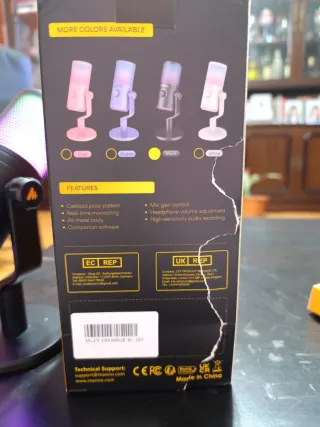 Micrófono Maono DM30 RGB Negro