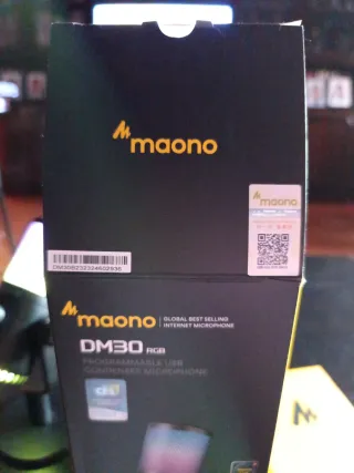 Micrófono Maono DM30 RGB Negro