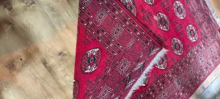 Tappeto Persiano Turkman Rosso