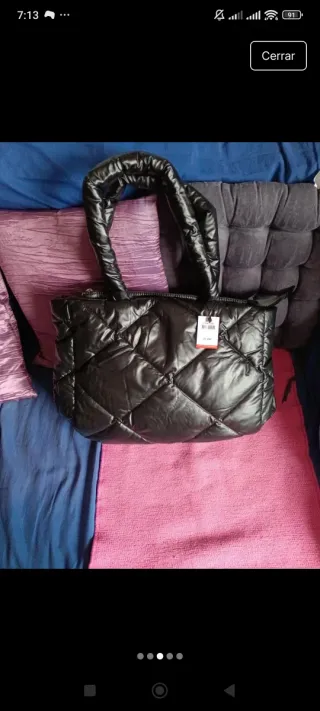 Bolso shopper Misako impermeable con etiqueta