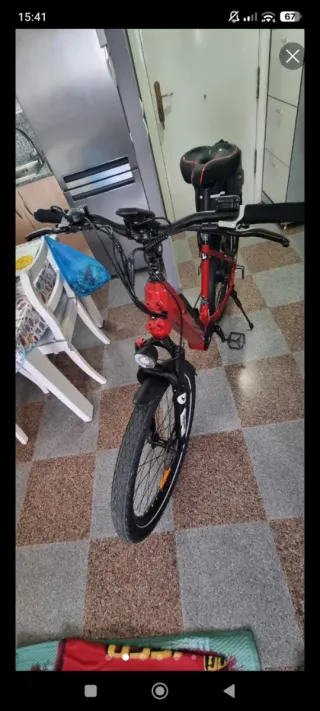 Bicicleta Eléctrica Crazybird Seta Roja.