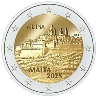 MONEDA 2€ CONMEMORATIVA MALTA 2025 - MDINA
