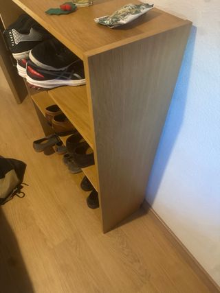Zapatero de madera 3 baldas
