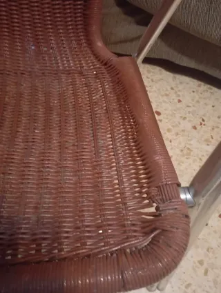 Sillas Terraza Aluminio Mimbre  plástico duro.Marr