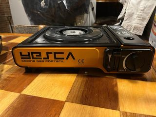 Camping Gas Portátil Negro