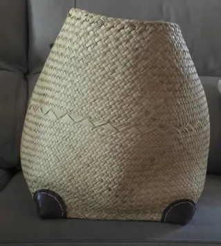 Bolso de esparto y cuero