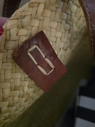 Bolso de esparto y cuero