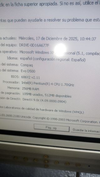 HP Compaq Evo D500 PIV 1.7Ghz