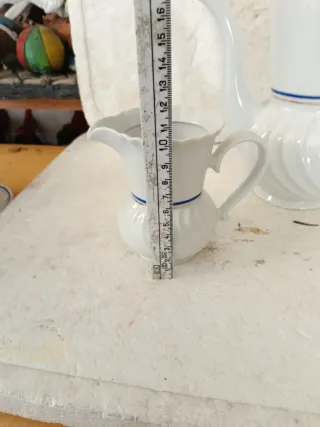 Servizio tazze porcellana blu e bianco